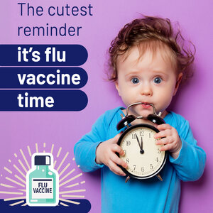 The cutest reminder it's flu vaccine time.